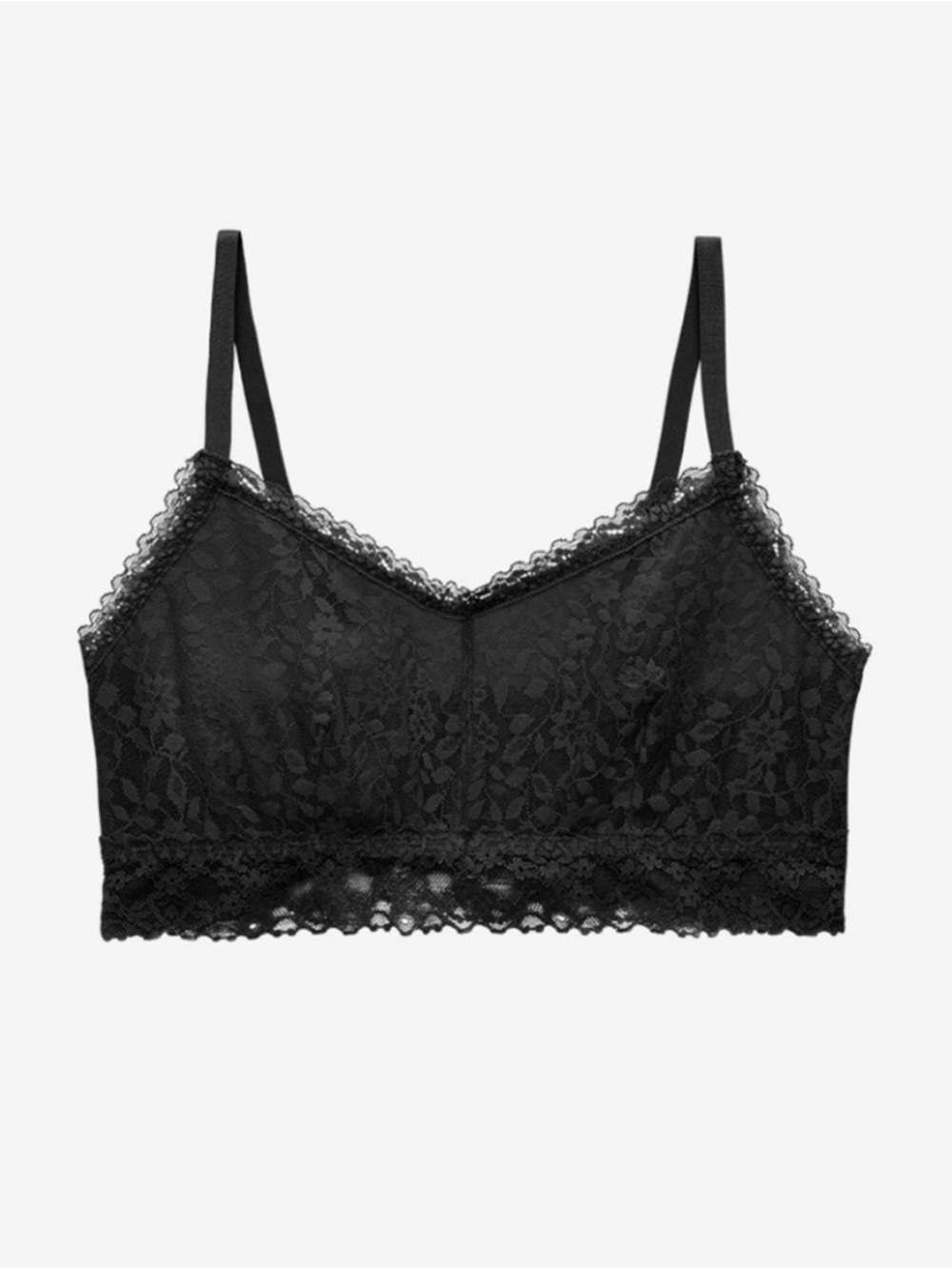ThirdLove Full Coverage Feminine Black Lace Bralette with Adjustable Strap Sz XS